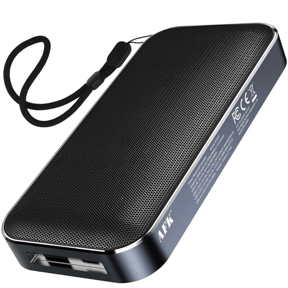 NIB AFK  Portable Charger with Bluetooth Speaker, 22.5W Fast Charging Power Bank